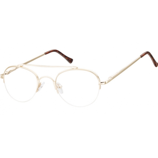 Okulary oprawki korekcyjne metalowo-żyłkowe Okrągłe 786C złote 